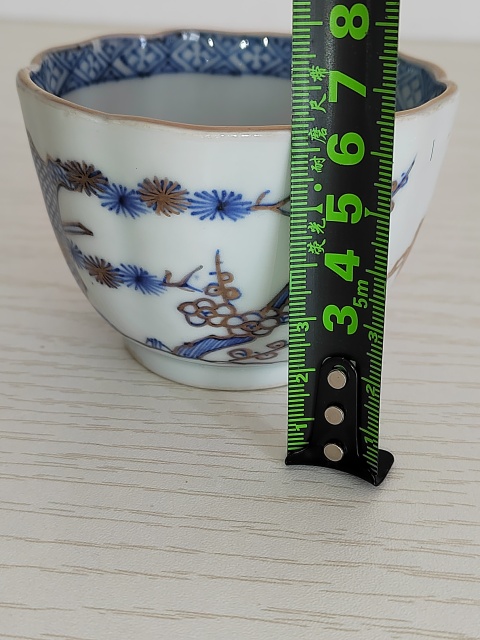古玩陶瓷青花加彩杯（一套）拍賣，當前價格200元