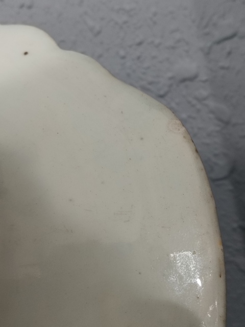 古玩陶瓷清乾隆細(xì)路青花孔雀紋大盤拍賣,當(dāng)前價(jià)格4600元