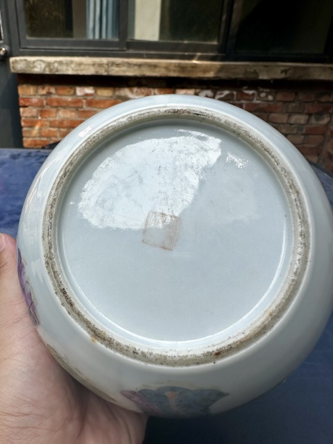 古玩陶瓷細(xì)路人物紋淺降彩四系粥罐拍賣，當(dāng)前價格2222元