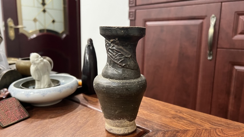 古玩陶瓷宋元褐釉瓶拍賣，當前價格555元