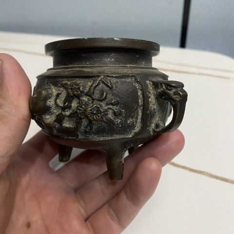 古玩雜項銅香爐拍賣,當前價格980元