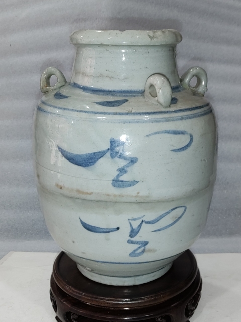 古玩陶瓷青花福字紋四系壺拍賣,當前價格1888元