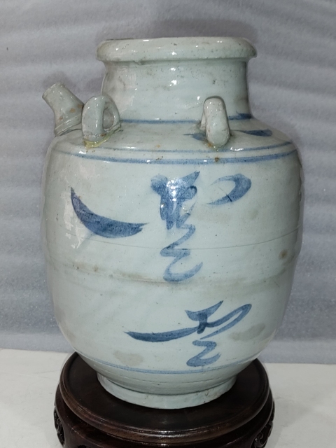古玩陶瓷青花福字紋四系壺拍賣,當前價格1888元