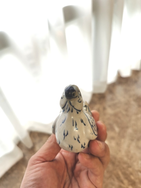 古玩陶瓷明代青花仿生鳥型（鸚鵡）硯滴（已保真）拍賣，當前價格4980元