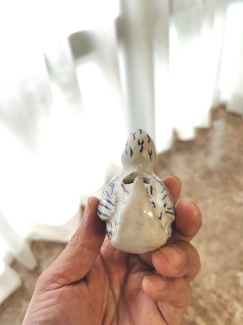 古玩陶瓷明代青花仿生鳥型（鸚鵡）硯滴（已保真）拍賣，當前價格4980元