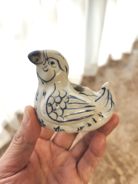 明代青花仿生鳥型（鸚鵡）硯滴（已保真）拍賣，當前價格4980元