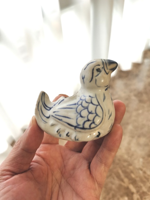 古玩陶瓷明代青花仿生鳥型（鸚鵡）硯滴（已保真）拍賣，當前價格4980元