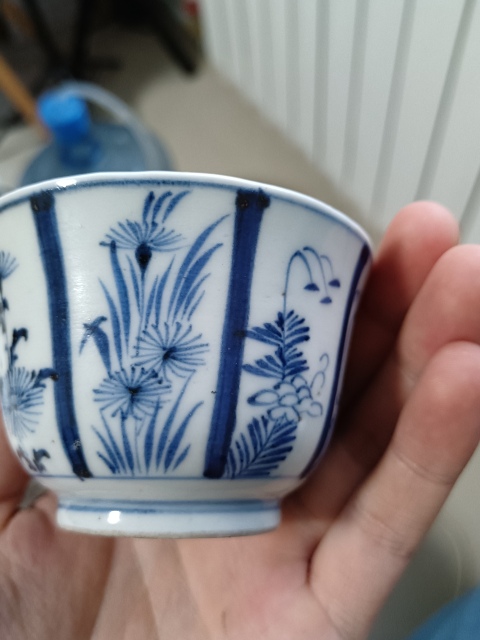 古玩陶瓷青花杯拍賣，當前價格700元