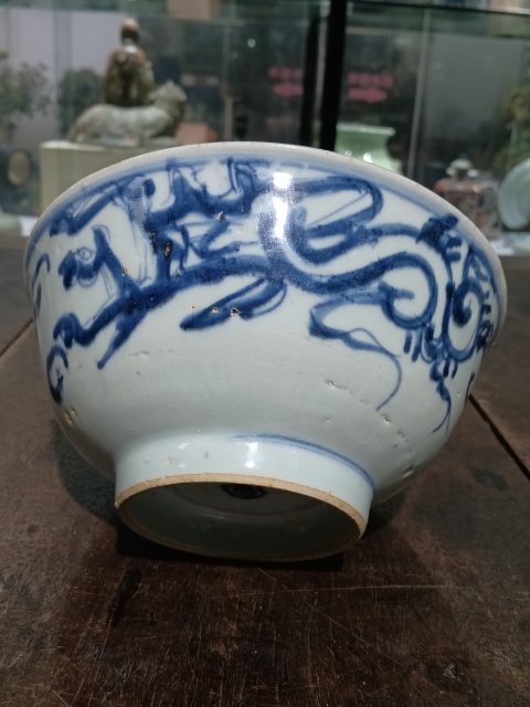 古玩陶瓷清雍正?龍紋青花碗拍賣，當前價格2680元