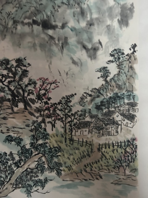 古玩字畫(huà)李學(xué)榮《攬勝溪山圖》拍賣(mài)，當(dāng)前價(jià)格755元