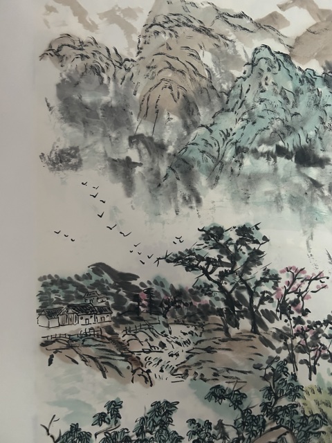 古玩字畫(huà)李學(xué)榮《攬勝溪山圖》拍賣(mài)，當(dāng)前價(jià)格755元