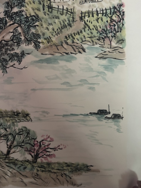 古玩字畫(huà)李學(xué)榮《攬勝溪山圖》拍賣(mài)，當(dāng)前價(jià)格755元