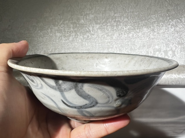 古玩陶瓷明 洪武 青花云氣紋(綬帶紋)撇口碗拍賣,當(dāng)前價(jià)格680元