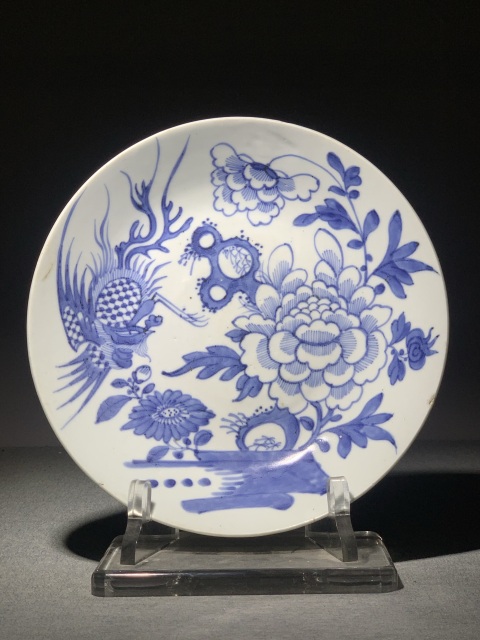 古玩陶瓷（清中早期）青花鳳凰牡丹花紋大盤（館藏精品）拍賣，當前價格0元