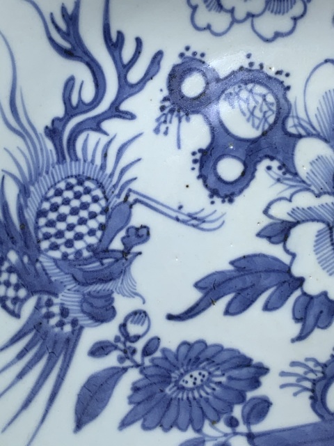 古玩陶瓷（清中早期）青花鳳凰牡丹花紋大盤（館藏精品）拍賣，當前價格0元