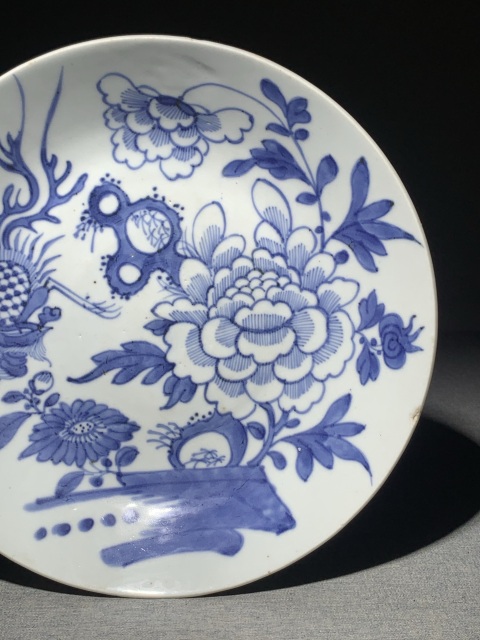 古玩陶瓷（清中早期）青花鳳凰牡丹花紋大盤（館藏精品）拍賣，當前價格0元
