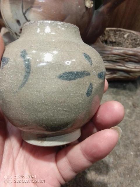 古玩陶瓷明代青花小罐拍賣，當(dāng)前價格226元