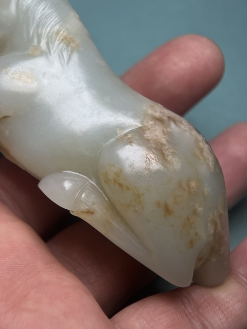 古玩玉器清中期籽料玉馬拍賣，當前價格78800元