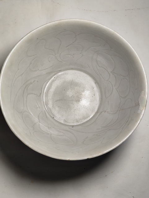 古玩陶瓷青白釉刻花高腳碗拍賣，當前價格1200元
