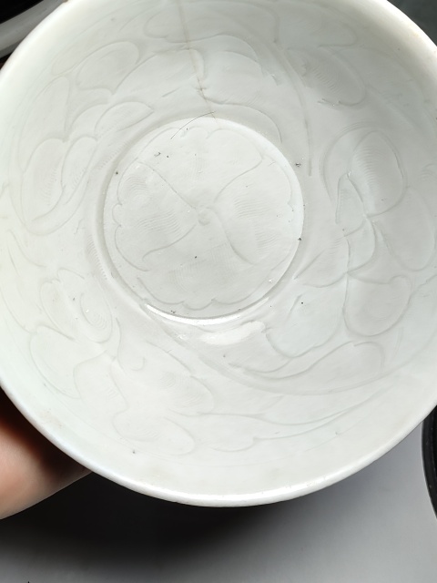 古玩陶瓷青白釉刻花高腳碗拍賣，當前價格1200元