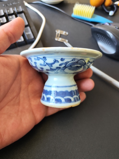 古玩陶瓷青花高足碟拍賣,當前價格2200元