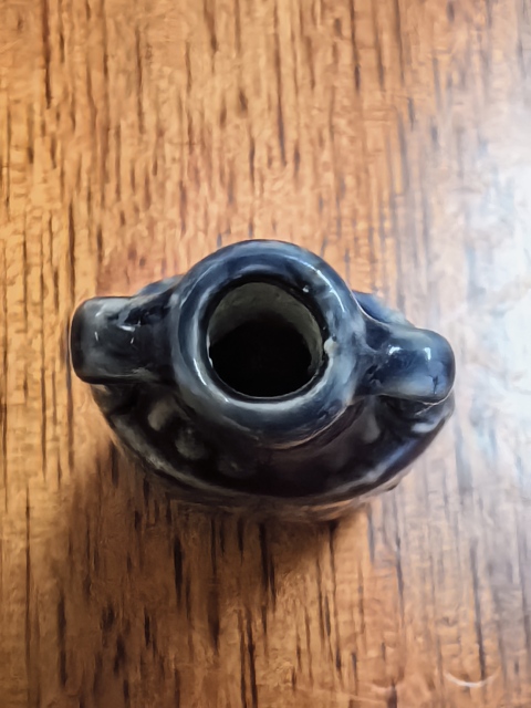 古玩陶瓷清晚霽藍釉印花雙系藥瓶拍賣，當前價格333元