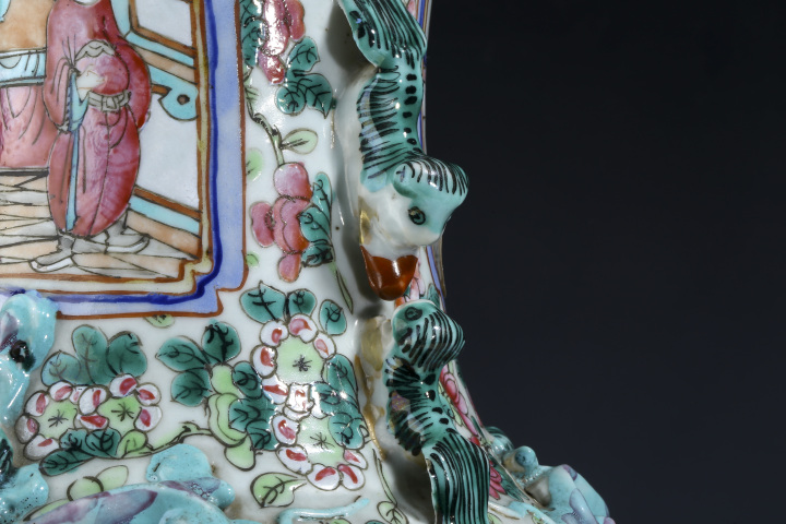 粉彩獅子紋盤 睿邸退思堂製 款 唐物 中国古玩 中国美術 A746 粉彩獅子紋盤 睿邸退思堂製 款 唐物 中国古玩 中国美術 A746（清