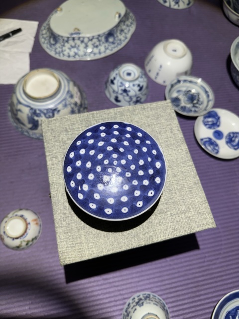 古玩陶瓷青花蓮蓬造型蓋盒拍賣，當前價格6500元