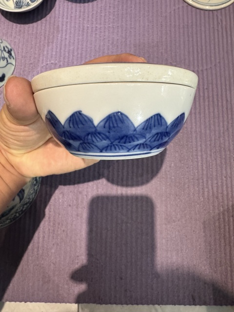 古玩陶瓷青花蓮蓬造型蓋盒拍賣，當前價格6500元