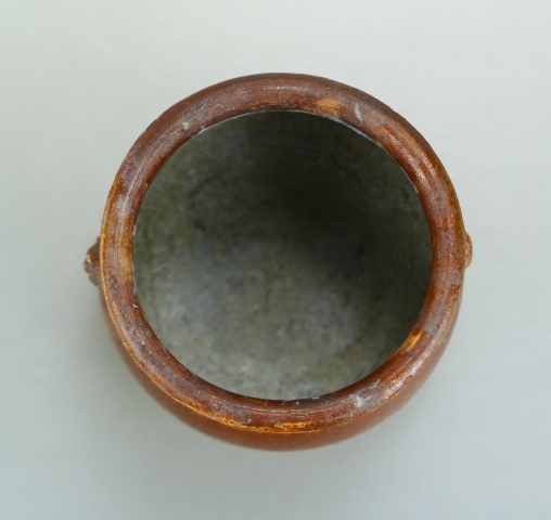 古玩陶瓷清.紫金釉獅耳琴爐拍賣，當前價格850元