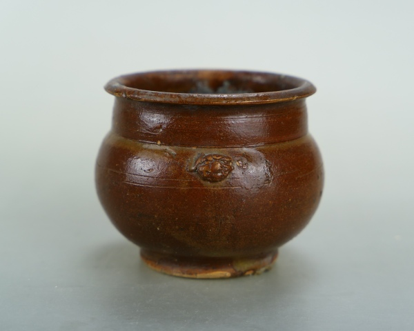 古玩陶瓷清.紫金釉獅耳琴爐拍賣，當前價格850元