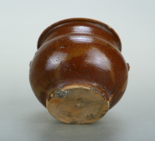 古玩陶瓷清.紫金釉獅耳琴爐拍賣，當前價格850元