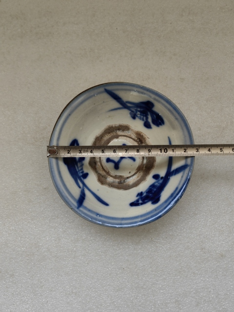 古玩陶瓷磁州窯三魚紋青花碗拍賣，當前價格398元