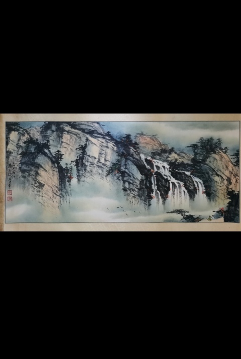 古玩字畫已故嶺南畫派領軍人物國畫大師歐豪年寫意山水拍賣,當前價格60000元