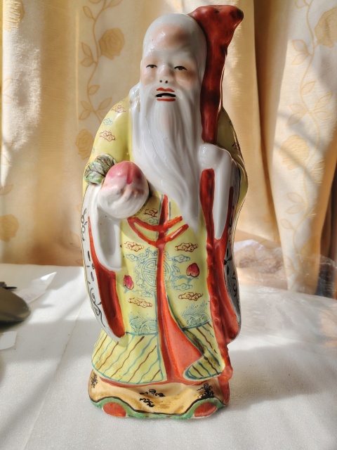 古玩陶瓷大尺寸壽星塑像拍賣,當前價格666元