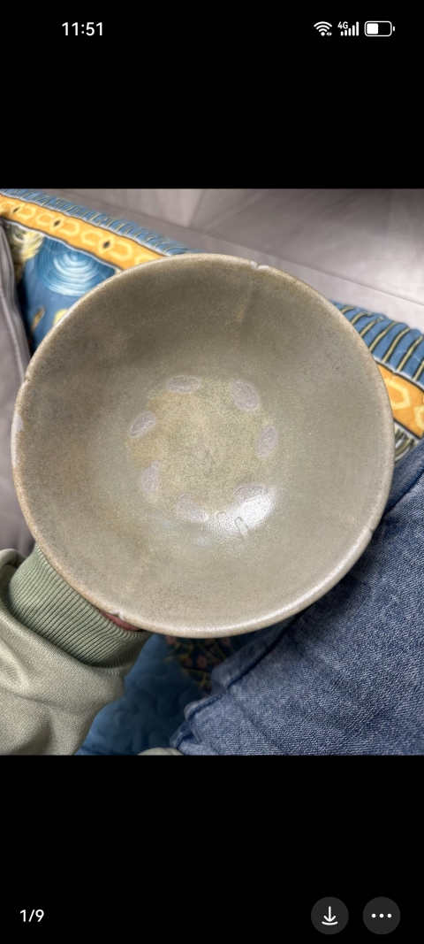 古玩陶瓷晚唐:越窯青瓷秘色瓷。七星支頂。拍賣,當(dāng)前價(jià)格489999元