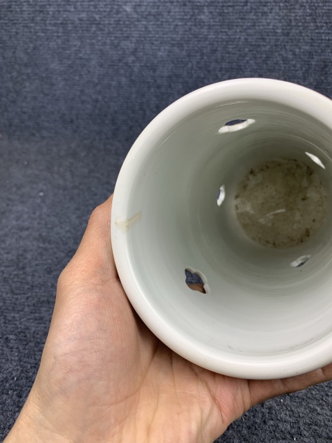 古玩陶瓷淺降彩人物紋帽筒拍賣,當前價格6588元