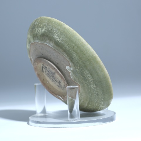 古玩陶瓷元代鈞窯青釉花口盤拍賣，當前價格1600元