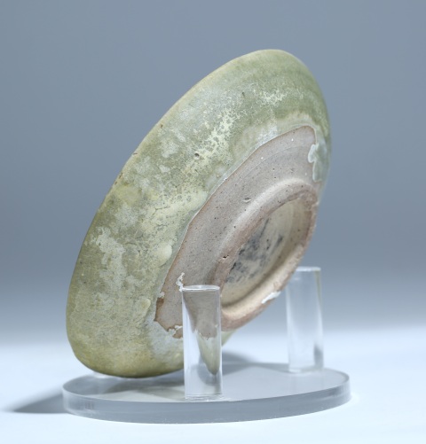 古玩陶瓷元代鈞窯青釉花口盤拍賣，當前價格1600元