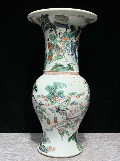 古玩陶瓷五彩鳳尾尊拍賣,當前價格11999元