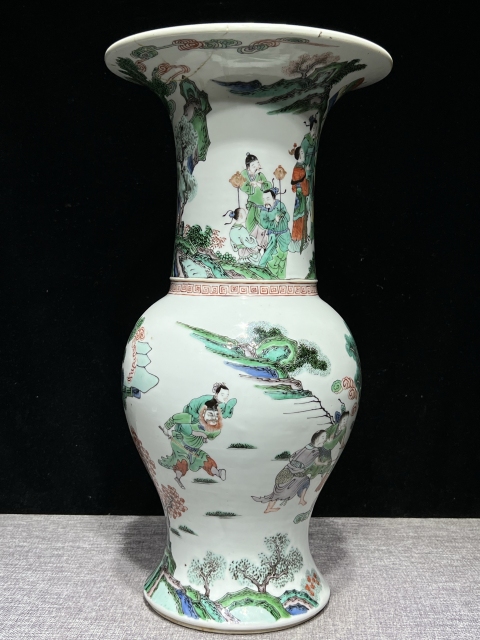 古玩陶瓷五彩鳳尾尊拍賣,當前價格11999元