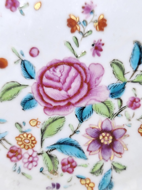 古玩陶瓷乾隆廣彩盤拍賣，當前價格2800元