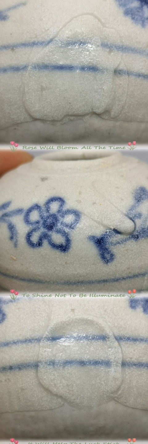 古玩陶瓷青花花卉紋水盂拍賣，當前價格980元