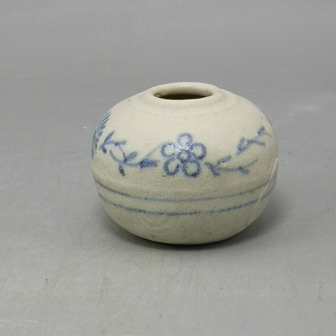 古玩陶瓷青花花卉紋水盂拍賣，當前價格980元