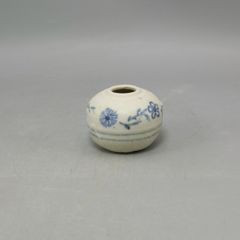 古玩陶瓷青花花卉紋水盂拍賣，當前價格980元