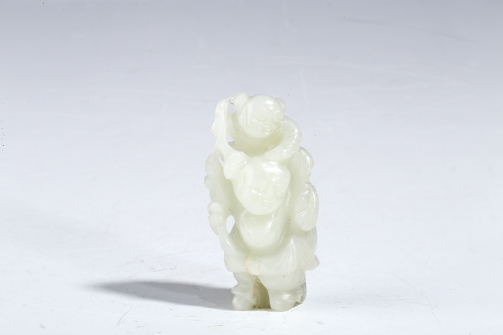 古玩玉器和田玉雕童子拍賣,當前價格12800元