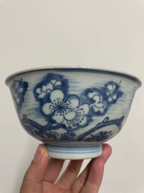 古玩陶瓷青花花鳥紋茶碗拍賣，當(dāng)前價(jià)格10000元