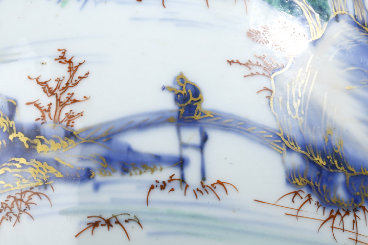 古玩陶瓷清雍乾·青花加彩山水人物紋罐拍賣(mài)，當(dāng)前價(jià)格2716元