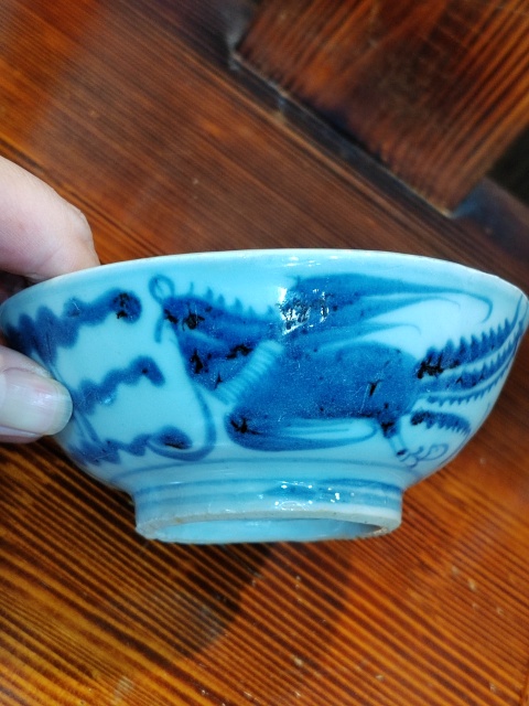 古玩陶瓷青花雙鳳紋碗拍賣，當(dāng)前價(jià)格1500元