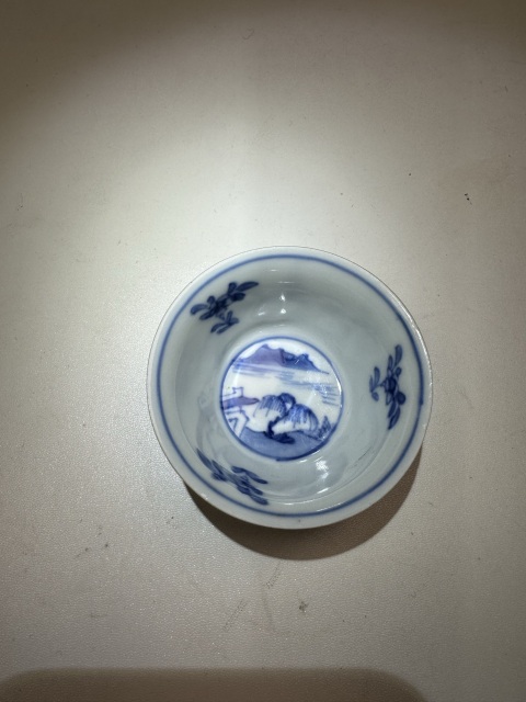 古玩陶瓷康熙·青花山水人物高士圖杯拍賣,當前價格2380元